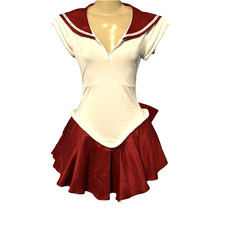 Sailor Moon Sailor Mars Hino Rei red white cosplay dress costume S