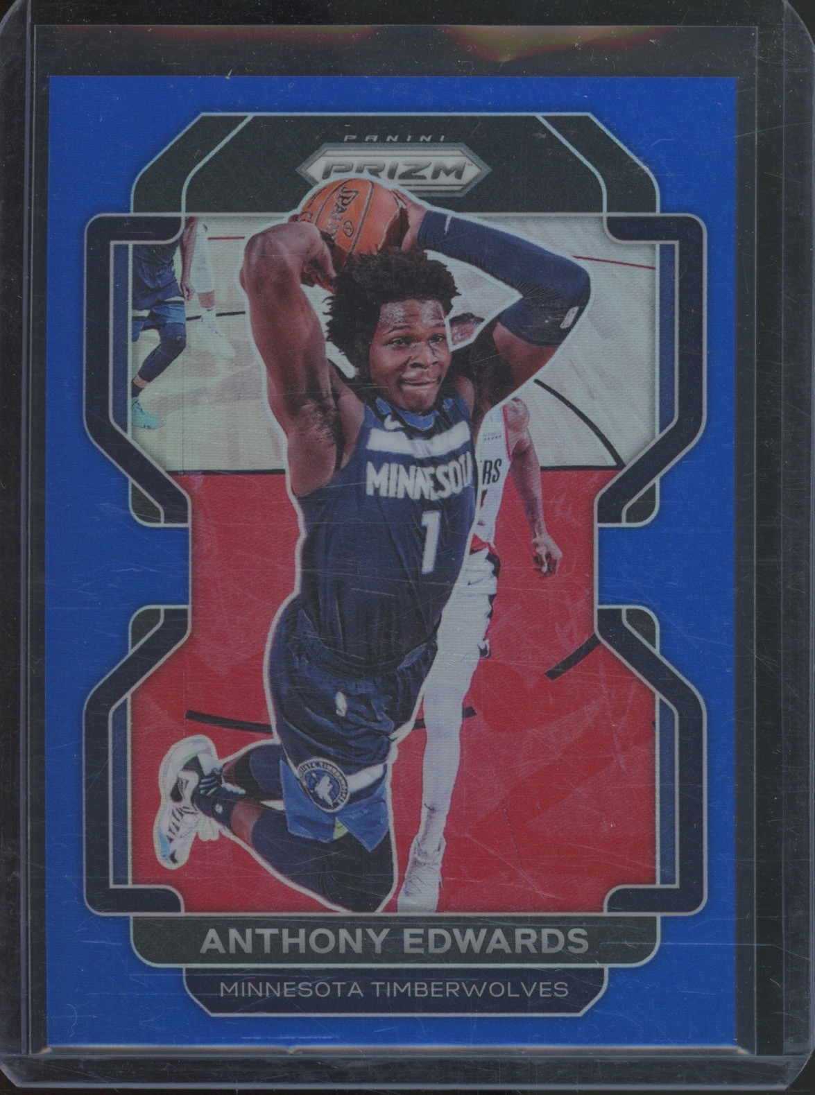 2021 Panini Prizm Blue #37 Anthony Edwards 42/199 