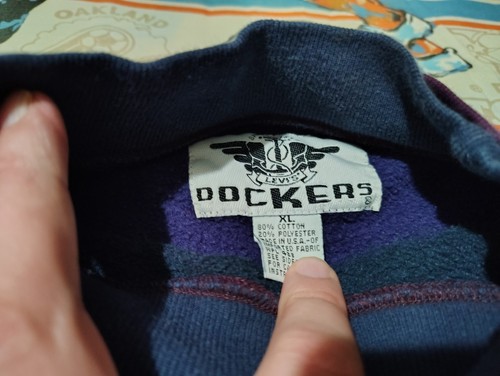 Sudadera Pullover De Colección Dockers Levis Para Hombres Colorblock XL 90 Manga Larga Usada - Imagen 4 de 5