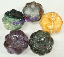 Wholesale Lot 6 Pcs Mixed Crystal Pumpkin Healing Energy