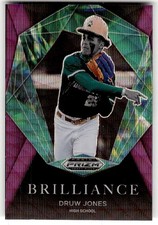 2022 Panini Prizm Draft Picks Druw Jones Brilliance Prizms Purple Wave #BR-DJ