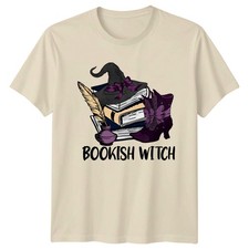 Bookish Witch Womens T-Shirt Book Lover Fantasy Birthday Gift For Her