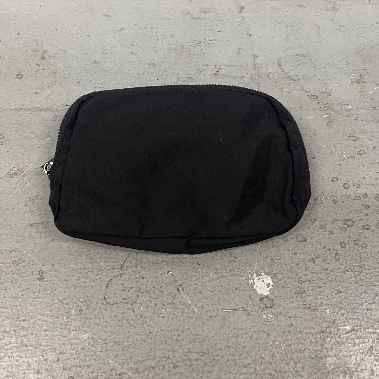 Black Fleece Belt Bag 1L Crossbody Waist Pouch for Travel Hiking Sport-image