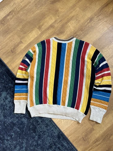 Suéter tejido 3D Carlo Colucci estilo Coogi vintage - raro - Imagen 8 de 17