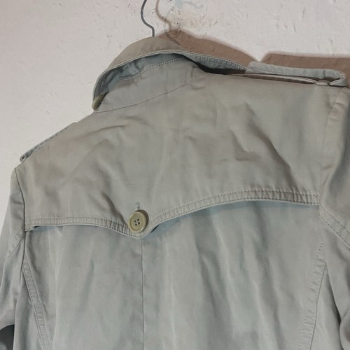 Burberry LONDON Back Split Womens Trench coat, Beige/Grey Button+Belted Jacket - Picture 11 of 11