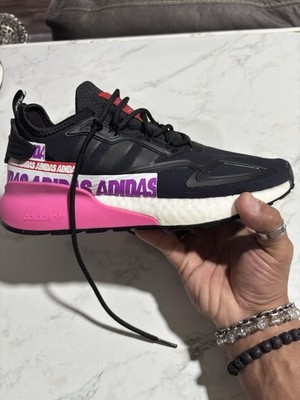 adidas Women s ZX 2K Boost Low Top Lace-Up Sneakers Black/Pink/White FX7050