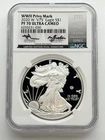 2020-W ASE American Silver Eagle $1 NGC PF70 UCAM WWII V75 Privy Mercanti Proof