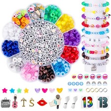 Goldwise Friendship Bracelet Making Kit: 20 Beads, Charms, Letters for DIY Jew