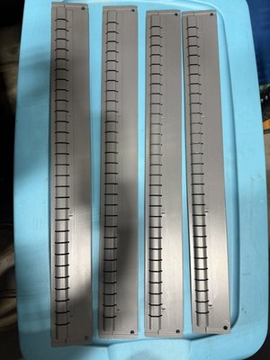(4)FOUR STANLEY VIDMAR SLOTTED DRAWER DIVIDERS, PARTITIONS 25-1/2 X 2-3/4