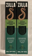 2x Zilla Reptile Terrarium Liner Green 29 Gal Won't Irritate Can't Be Ingested