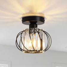 Crystal Ceiling Lights Fixtures, Modern Chandeliers Semi Flush Ceiling Lighting