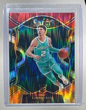 LaMelo Ball 2020 Panini Select #63 Red White Orange Shimmer Rookie RC Concourse