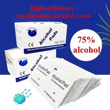 100x Alcohol Wipes with 70% IPA Pre-Injection Swabs for Skin, Tattoo, Alcotip UK