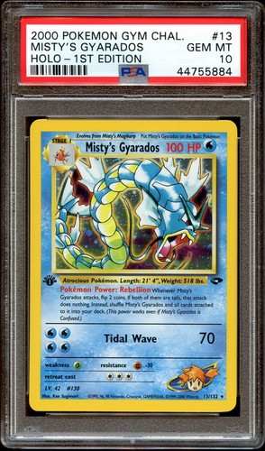 Misty's Gyarados (1st Edition) graded PSA 10 for sale on eBay