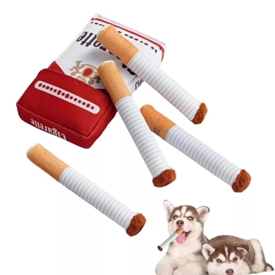 Cigarette Dog Toy, Squeaky Cigar Toys, Funny Interactive Dog Toy Squeaky Cigar - Image 3 of 4