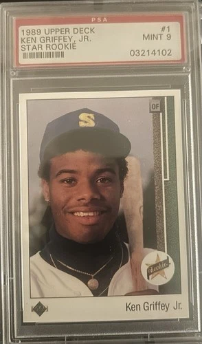 1989 Upper Deck - Star Rookie Ken Griffey Jr #1 (RC) PSA 9