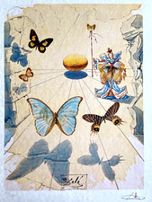 Salvador.Dali Litografia hand-made COA firmata a penna numerata a matita Dalì