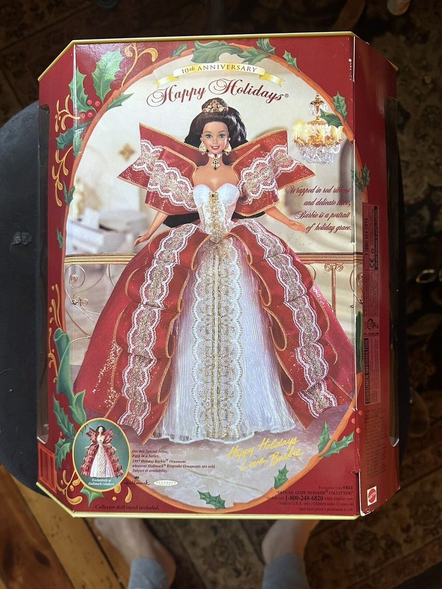 EXTREMELY RARE AUTHENTIC 1997 HAPPY HOLIDAYS BARBIE DOLL MISPRINT