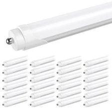 25 Pack T8 8FT LED Tube Lights Single Pin FA8 45W 6500K LED Shop Light Bulbs ETL