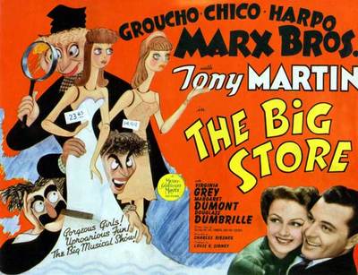 BIG STORE Movie POSTER 30x40 Groucho Marx Harpo Marx Chico Marx Tony Martin