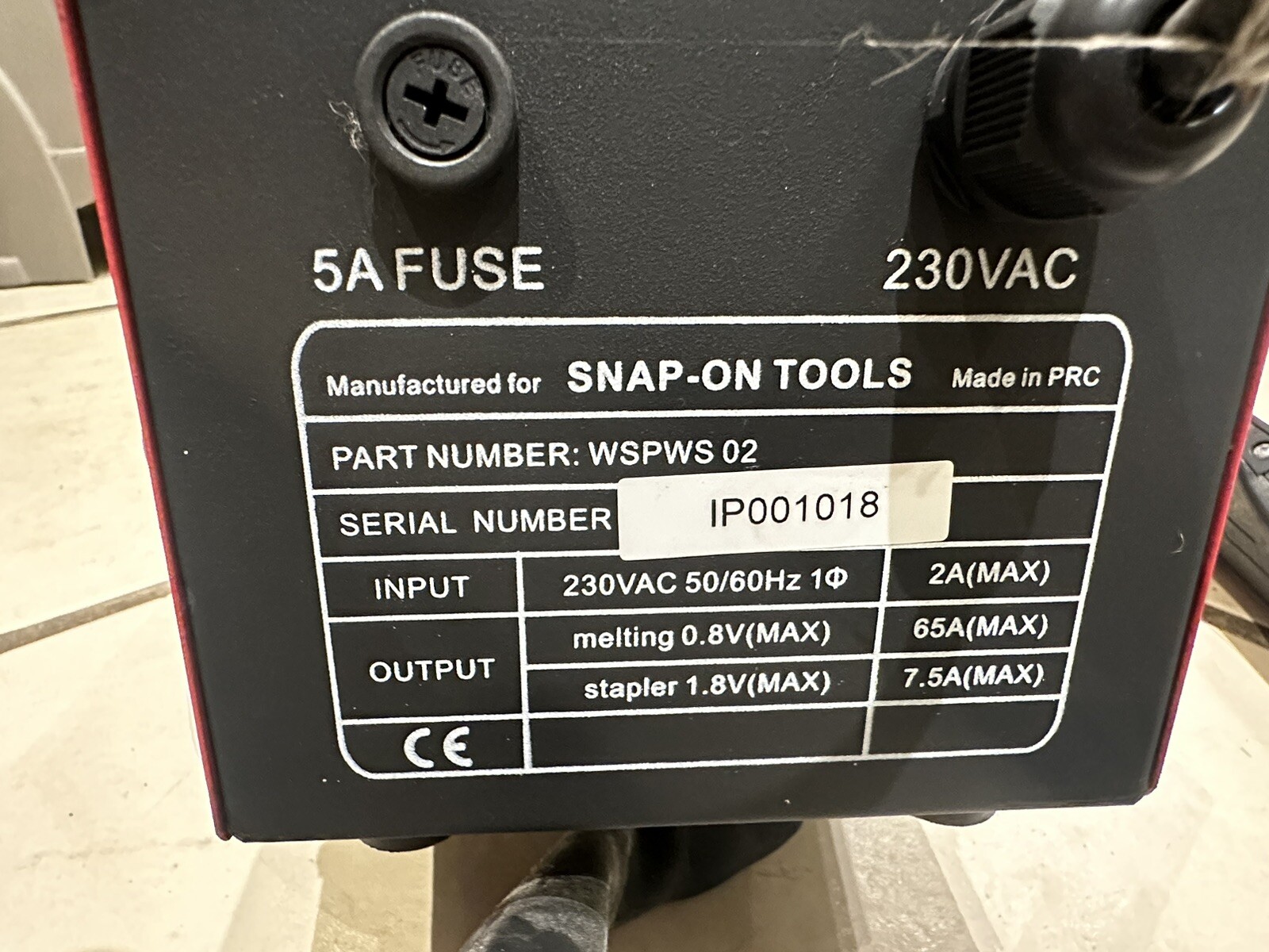 snap on Plasticwelder Wspws02 eBay