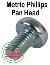 (50Pcs) M4-0.7x8mm Metric Phillips Pan Head Machine Screw Zinc