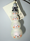 Patricia Breen Heads Up Snowman Christmas Ornament New Nwt