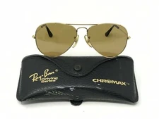 Ray Ban Chromax Bausch and Lomb W1661 WNAS  Gold Aviator Sunglasses Vintage