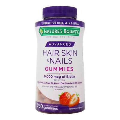 Nature's Bounty Advanced Hair Skin & Nails Gummies, 230 Stück, Strawberry