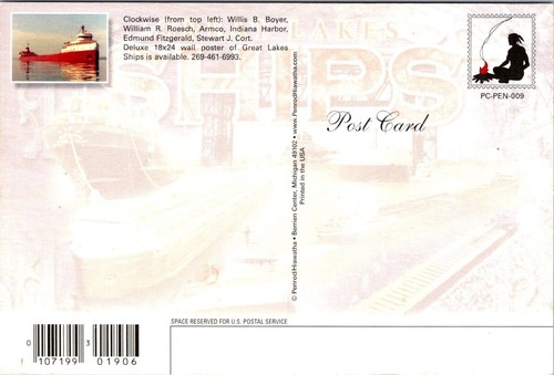 Postcard Great Lakes Ships 6x4 Multi View - Picture 2 of 2