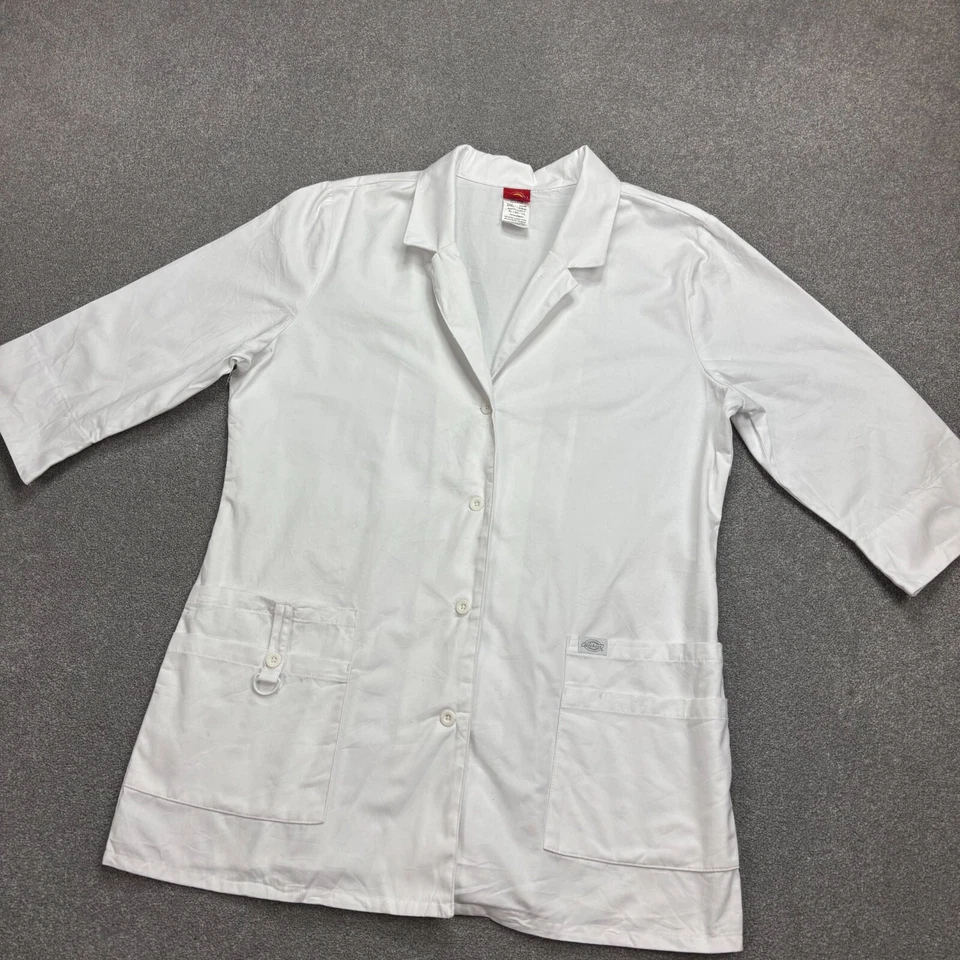 Chaqueta Francesa DE COLECCIÓN Mujer Extra Grande Blanca Dickies Tareas Ropa de Trabajo Dama Foto 2 de 4