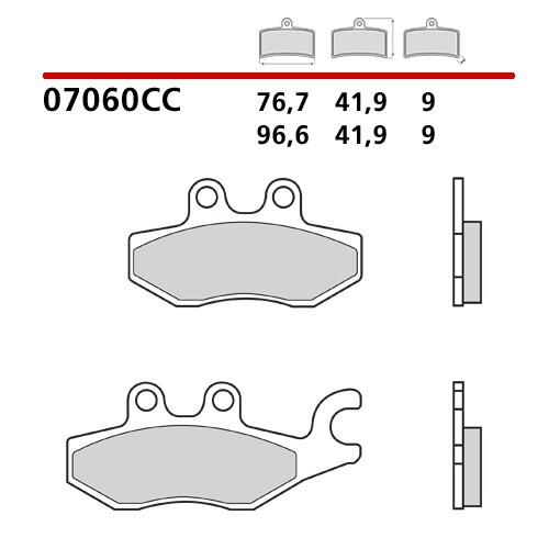 PASTIGLIE FRENO POST. BREMBO 1-07060 POST - Foto 1 di 1