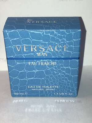 VERSACE MAN Eau Fraiche 1.7 oz EDT eau de toilette Men Spray Cologne 50 ml NIB