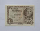 78 - SPAIN  BANKNOTE 1 PESETA 1948  "Dama of Elche"  UNC GEM