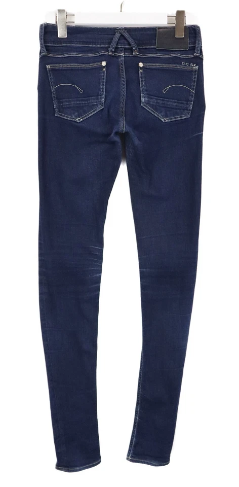 G-STAR Jeans Skinny Lynn Femme W29/L34 Effet Dégradé Zip Denim Bleu - Photo 2/4