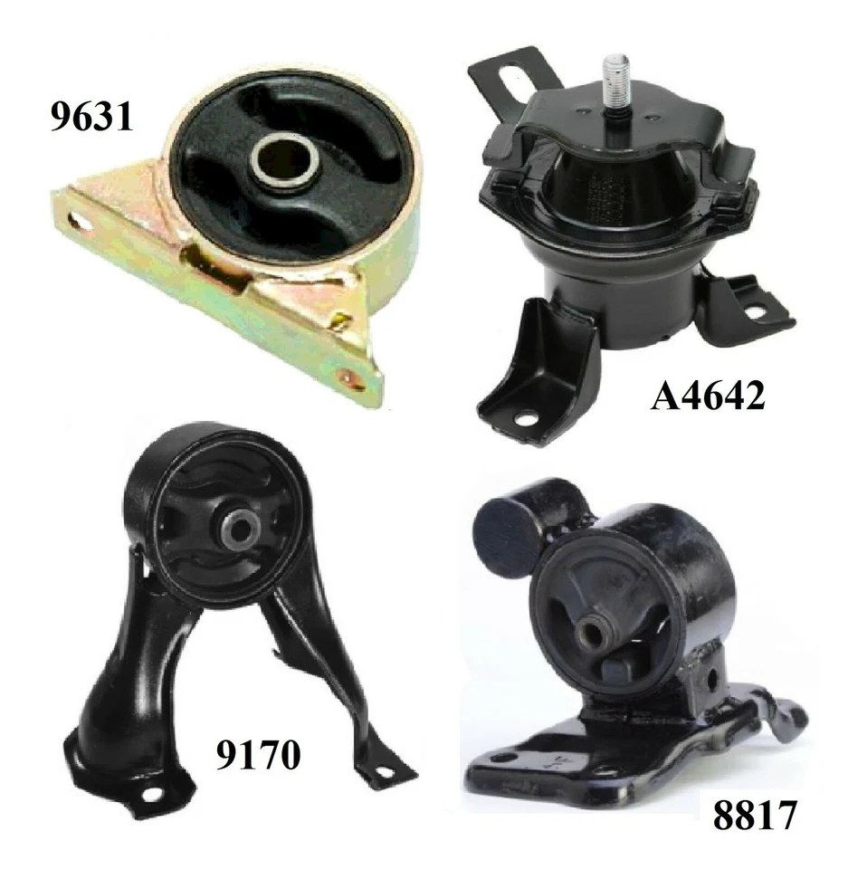 4 PCS MOTOR & TRANS MOUNT FIT 2004-2006 Mitsubishi Lancer Ralliart 2.4L Manual - Image 2 of 4
