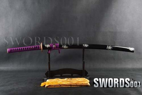 Noble Purple Ito Sageo Handmade Folded Steel Blade Japnese katana Samurai Sword - Picture 2 of 12