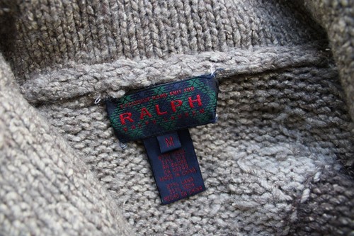 Ralph Lauren Polo RRL Wool Silk Hand Knit Aztec Southwestern cardigan sweater M - Picture 10 of 10