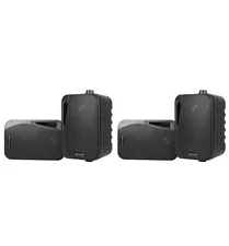 (4) Rockville HP4S-8 Black 4" Outdoor/Indoor Home Theater Swivel Speakers