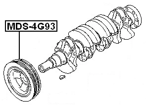 Polea equilibradora armónica del cigüeñal CK5A para Mitsubishi Mirage 2000 CAN Foto 2 de 3