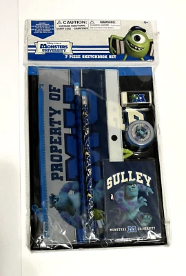 MONSTERS University Disney Pixar Scare Student Sulley 7 Piece Sketchbook Set NEW - Image 1 of 2