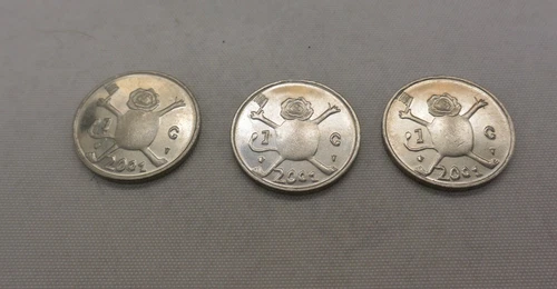 2001 Netherlands Beatrix Koningin Commemorative 1 Gulden Guilder (x3)