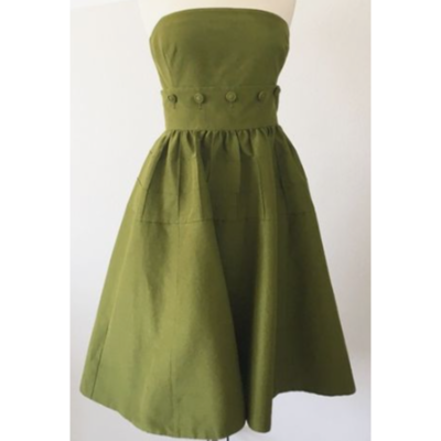 anthropologie green silk dress Sage Tulle 3D Lace Flowers Ball Gown Dress – Lisposa