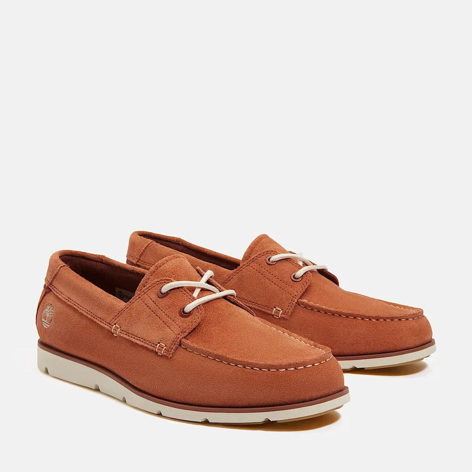 Zapatos Timberland Premium Grafton Bay Con Cordones Naranja - Imagen 2 de 4