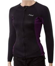 Xcel Wetsuits Brand New Women  s Full Zip Purple And Black Top