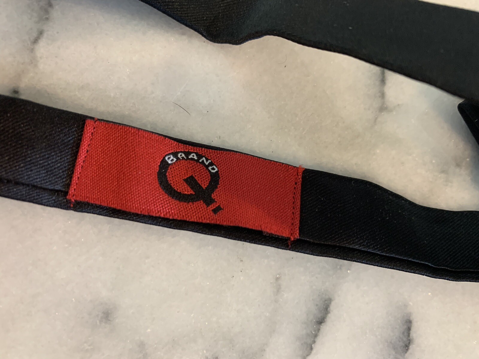 Brand Q Solid Black Adjustable Pretied Bowtie Bow… - image 2