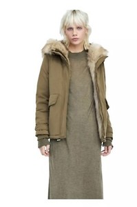 tan parka coat