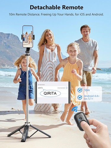 All in 1 Selfie Stick Tripod with Remote Compatible with All Cellphones - Picture 7 of 9