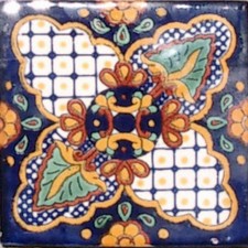 90 MEXICAN CERAMIC TILES WALL OR FLOOR USE CLAY TALAVERA MEXICO POTTERY #C087
