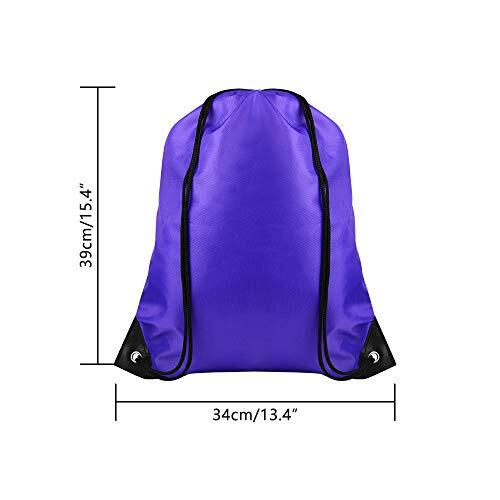 22 Pack Drawstring Bags String Backpack Bulk Sack Cinch Bag Sport Bags Blue - Bild 2 von 6